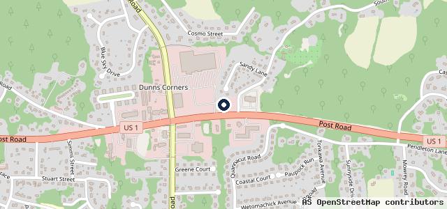 Map showing the location of Dunn's Corner Repair
