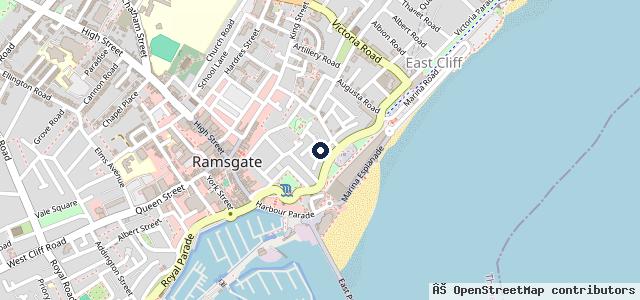 Map showing the location of East Cliff Garage | Ramsgate
