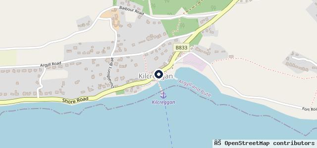 Map showing the location of Kilcreggan Garage &amp; MOT Centre
