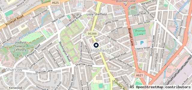 Map showing the location of Car World Sheffield