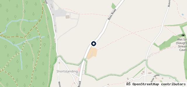 Map showing the location of Birdwood Garage