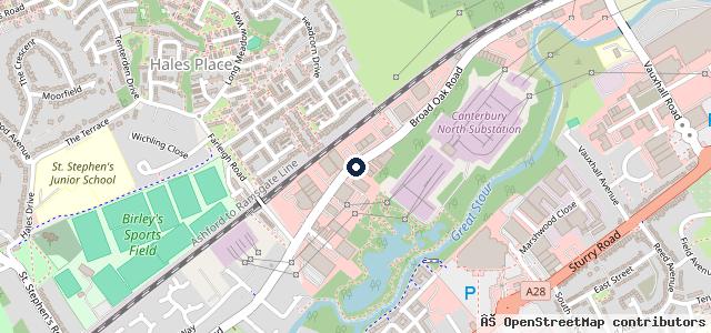 Map showing the location of Marshall Skoda Canterbury