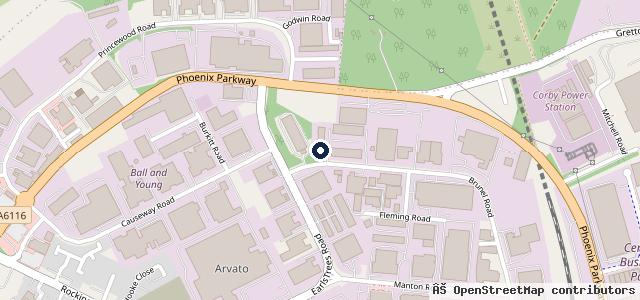 Map showing the location of SR Mot and service centre ltd- Corby | Corby
