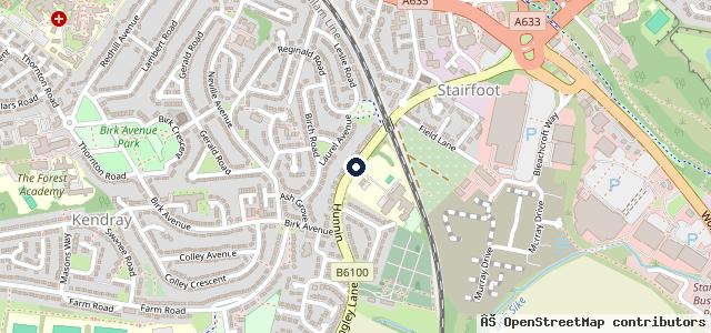 Map showing the location of Hunningley M O T Centre