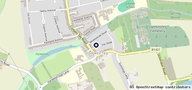 Map showing the location of Upminster Hyundai