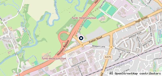 Map showing the location of Retter's Garage Within Yarcombe Garage