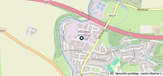 Map showing the location of Hunters Of Linlithgow