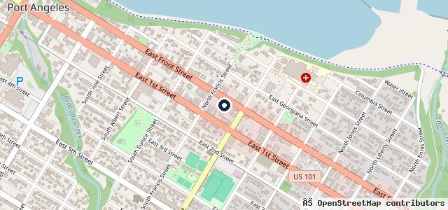 Map showing the location of Evergreen Collision Center