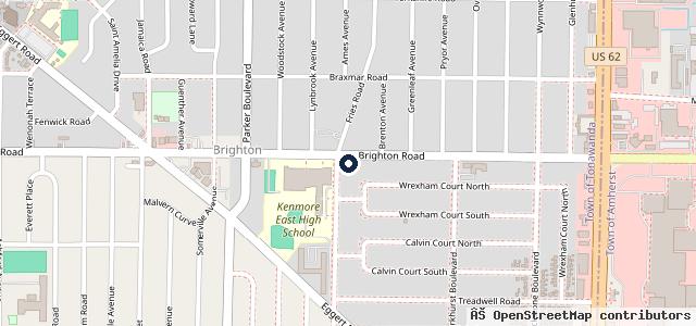 Map showing the location of Wny One Stop Automotive (kenmore)