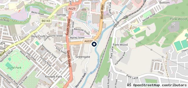 Map showing the location of Worth Valley Garage