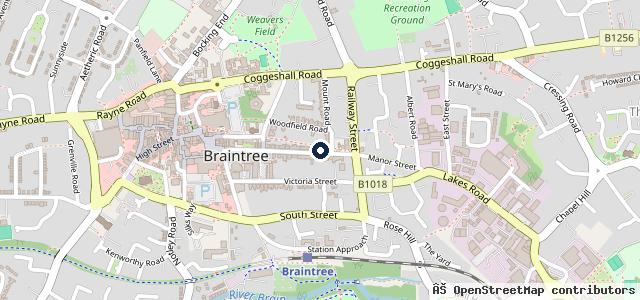 Map showing the location of Braintree Motor Company | Braintree