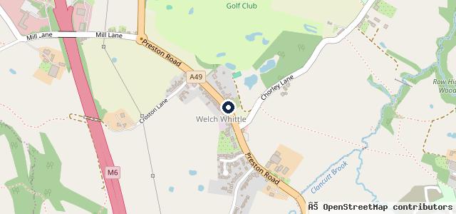 Map showing the location of Hinds Head Garage