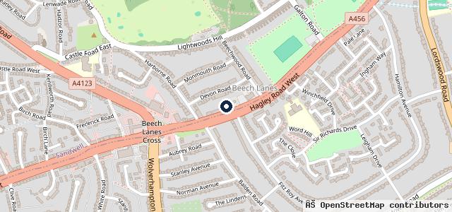 Map showing the location of Hyundai Birmingham West