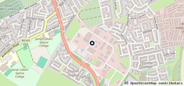 Map showing the location of Car body repairs amble