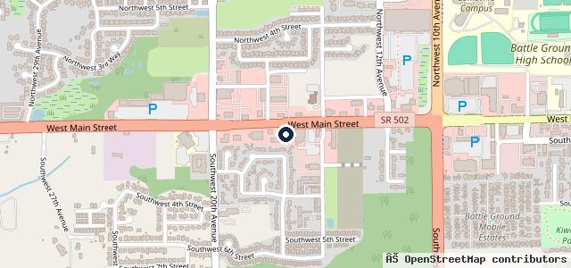 Map showing the location of Elite Collision Center