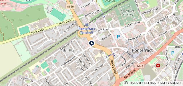 Map showing the location of Harratts Pontefracts Nissan