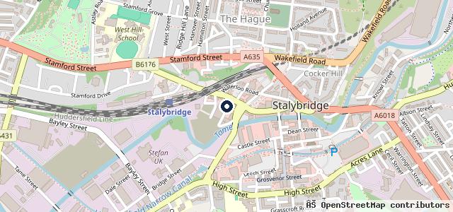 Map showing the location of J Howarth Motors