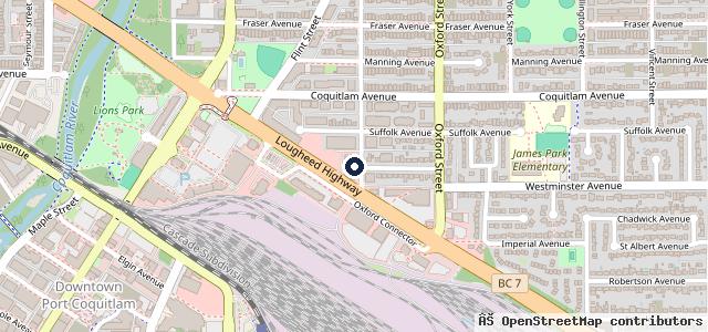 Map showing the location of O.k. Tire & Auto Service