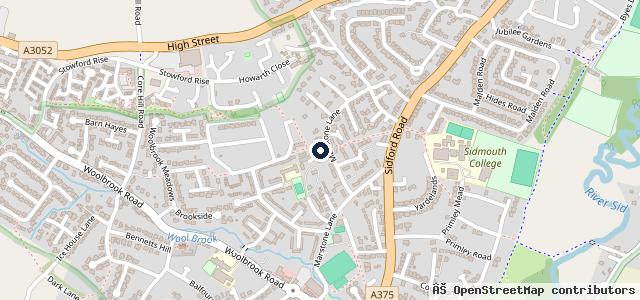 Map showing the location of Orchard Autos | Sidmouth