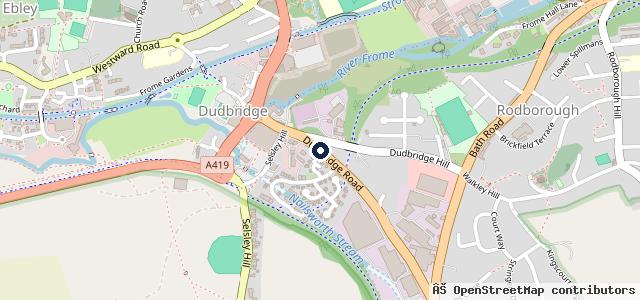 Map showing the location of ATS Euromaster Stroud