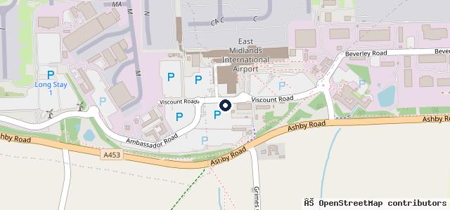 Map showing the location of Auto Service Centre - East Midlands Airport