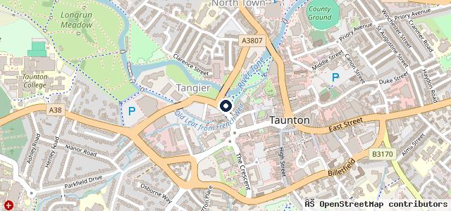Map showing the location of Vertu Land Rover Taunton
