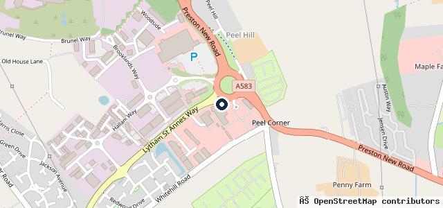 Map showing the location of Blackpool Honda