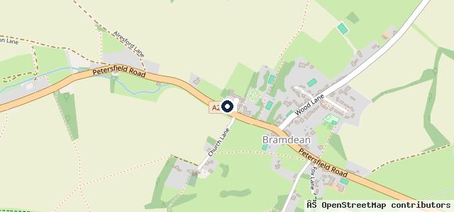 Map showing the location of Bramdean Garage Ltd