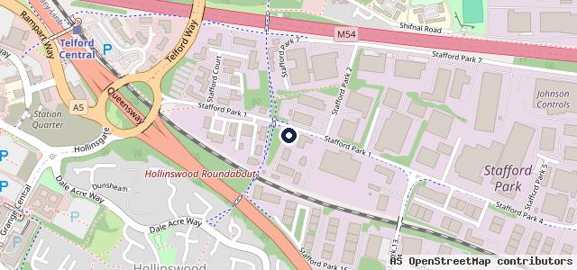 Map showing the location of Budgen Motors Renault Telford