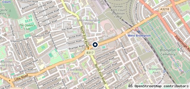 Map showing the location of Chelsea Honda
