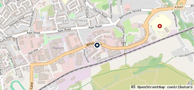 Map showing the location of ATS Euromaster Redruth