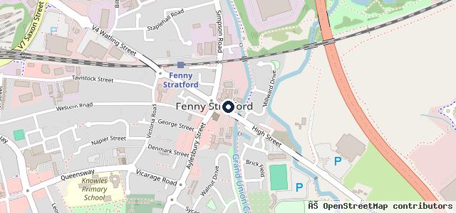Map showing the location of Chalky Whites MK
