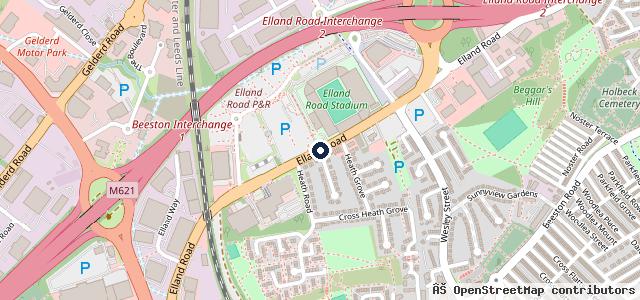 Map showing the location of Vertu Volkswagen Leeds
