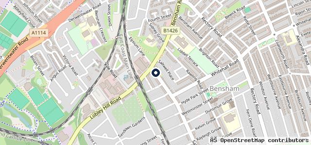 Map showing the location of Gateshead MOT Centre Ltd