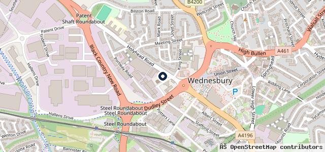 Map showing the location of Wednesbury Motors Ltd
