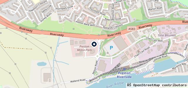 Map showing the location of Preston Audi