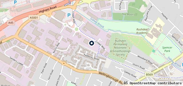 Map showing the location of Dove House Motor Company - Porsche