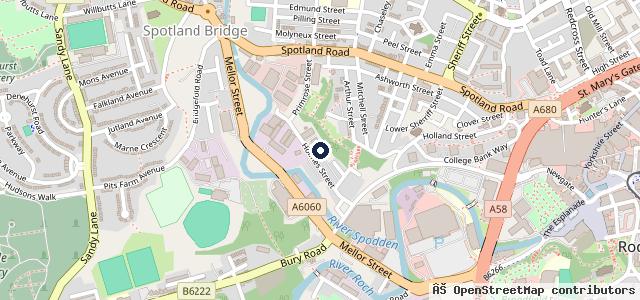 Map showing the location of Holmes Street MOT Centre