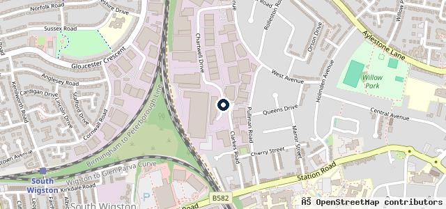 Map showing the location of RS Automotive (Leicester) Ltd