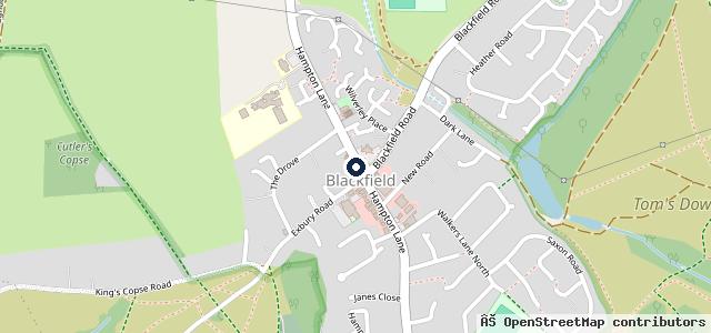 Map showing the location of Blackfield Garage Services