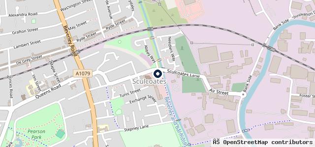 Map showing the location of Hull Test Centre
