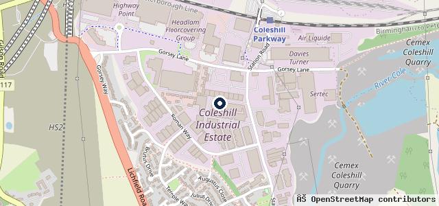 Map showing the location of FC Motors Coleshill | Coleshill