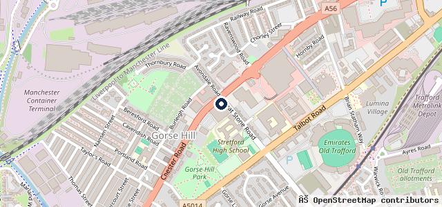 Map showing the location of Arnold Clark Manchester Vauxhall