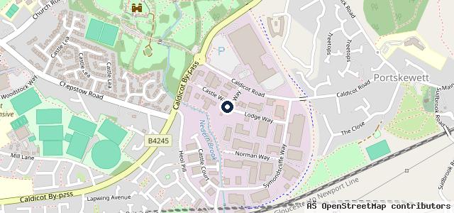 Map showing the location of Caldicot Group