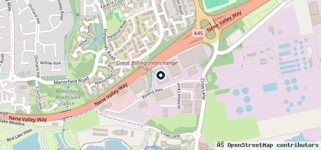 Map showing the location of CarShop Service Centre - Northampton