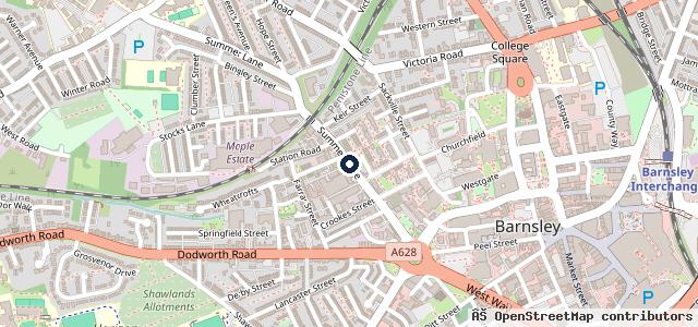 Map showing the location of Wharncliffe Garage