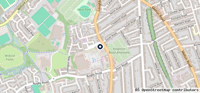 Map showing the location of Vertu Motors Accident Repair Centre Nottingham