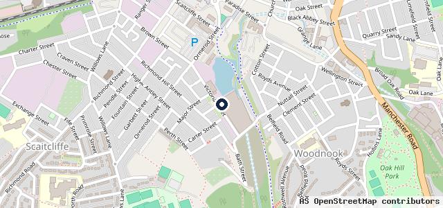 Map showing the location of Sully's Tyres