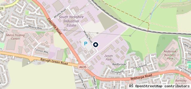 Map showing the location of Barnsley Used Car Centre