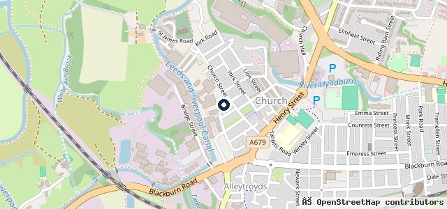 Map showing the location of Church Street Garage